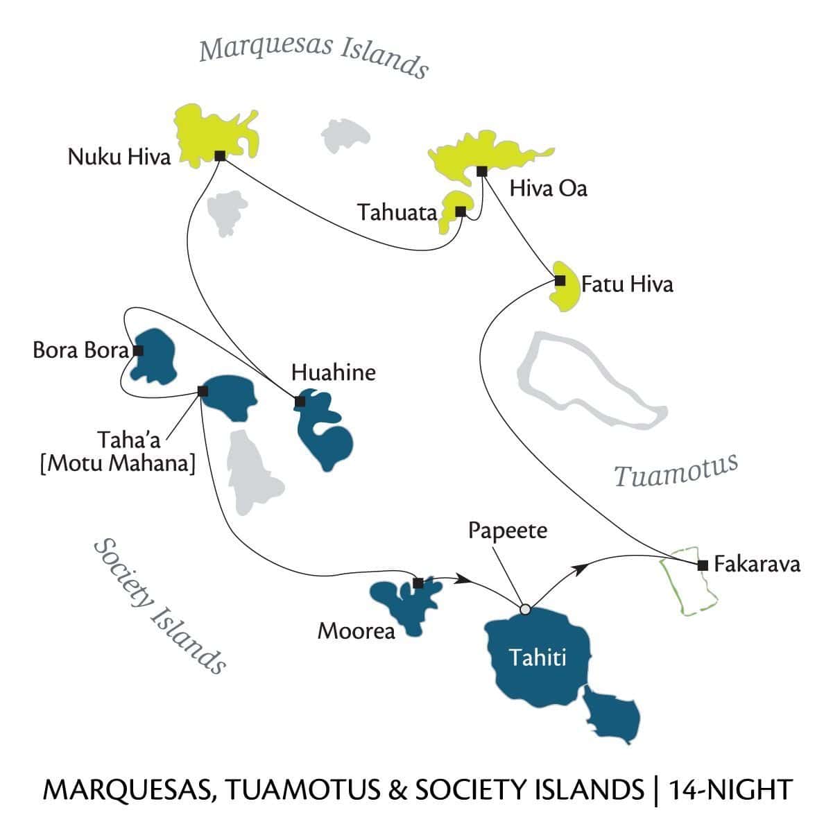 Marquesas, Tuamotus & Society Islands - 14-night Marquesas, Tuamotus & Society Islands - 14-night