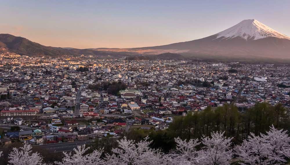 Hakone og Mt Fuji.