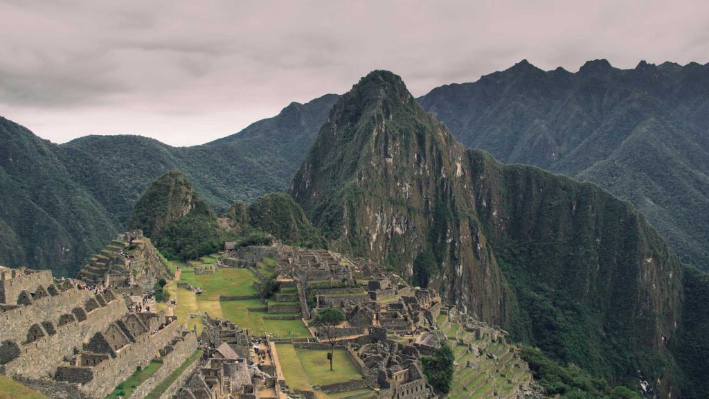Machu Picchu i Peru.