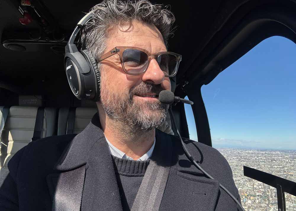 Andrew på studiereise til Japan.