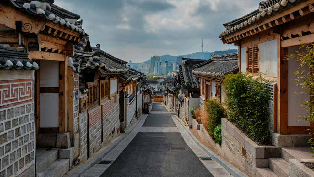 Anguk street i Seoul. 